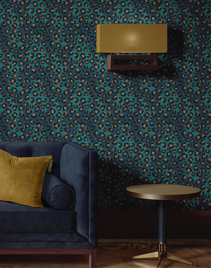 Leopard Print, Blue