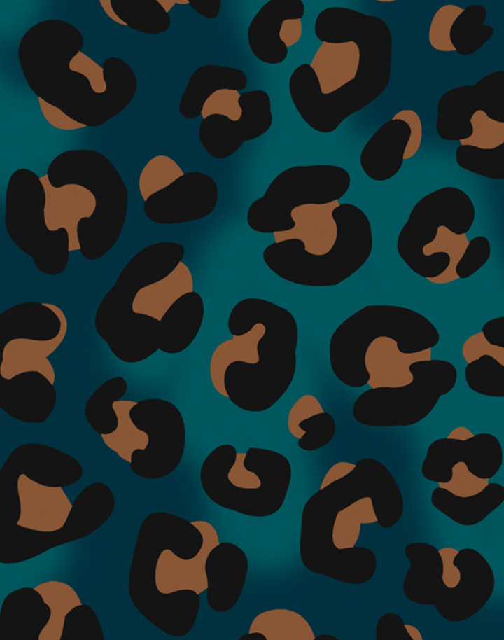 Leopard Print, Blue