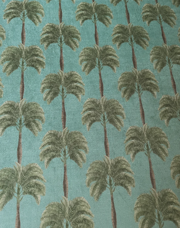 Little Palma Velvet Fabric, Bay