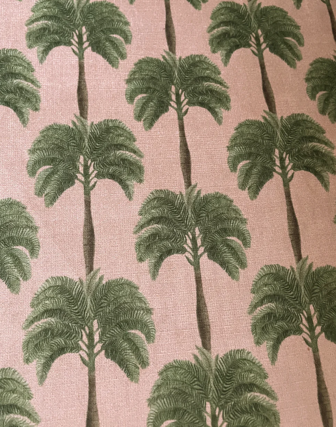 Little Palma Velvet Fabric, Flamingo