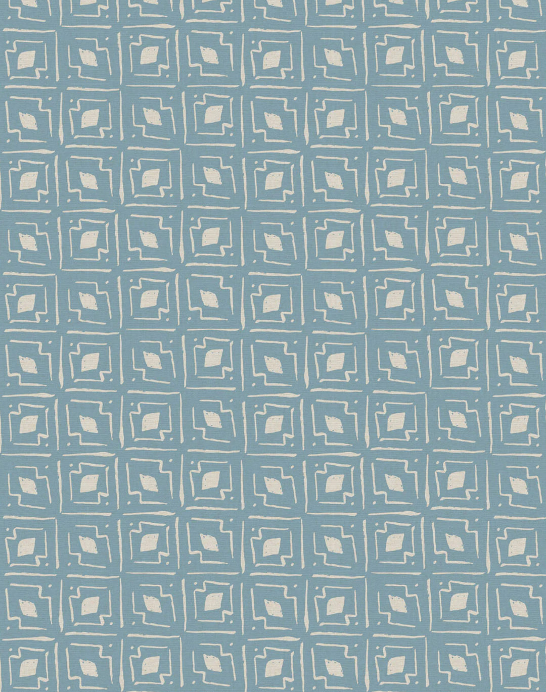 Lulu, Day Blue - Linen Fabric