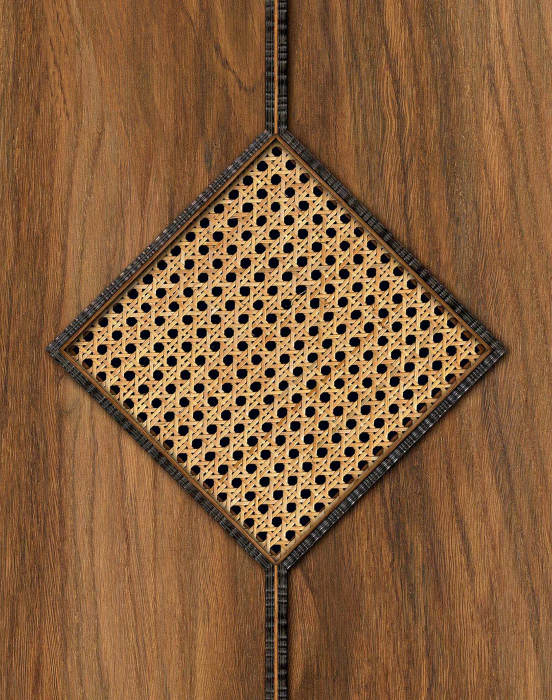MRV-15 Oak Diamond Cane Webbing by Mr & Mrs Vintage