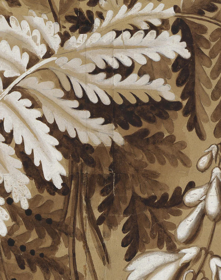 MRV-47 Big Patterns Feuilles Chamois by Mr & Mrs Vintage