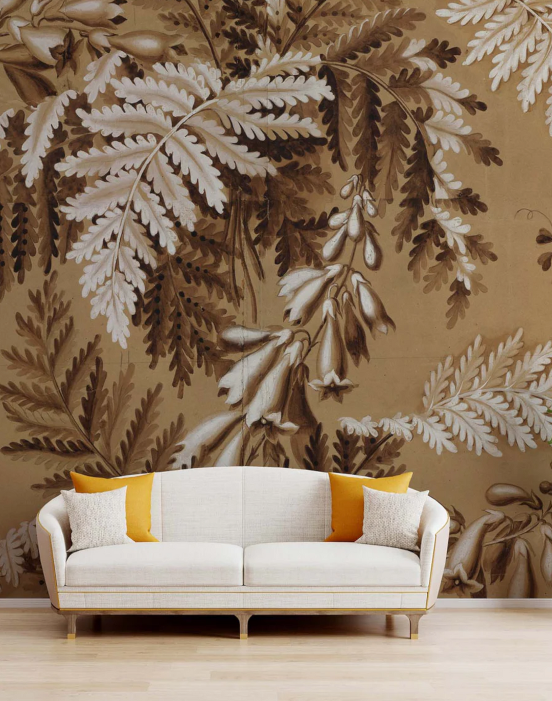 MRV-47 Big Patterns Feuilles Chamois by Mr & Mrs Vintage