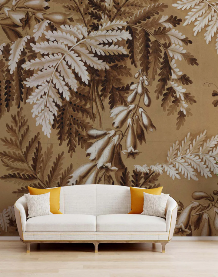 MRV-47 Big Patterns Feuilles Chamois by Mr & Mrs Vintage