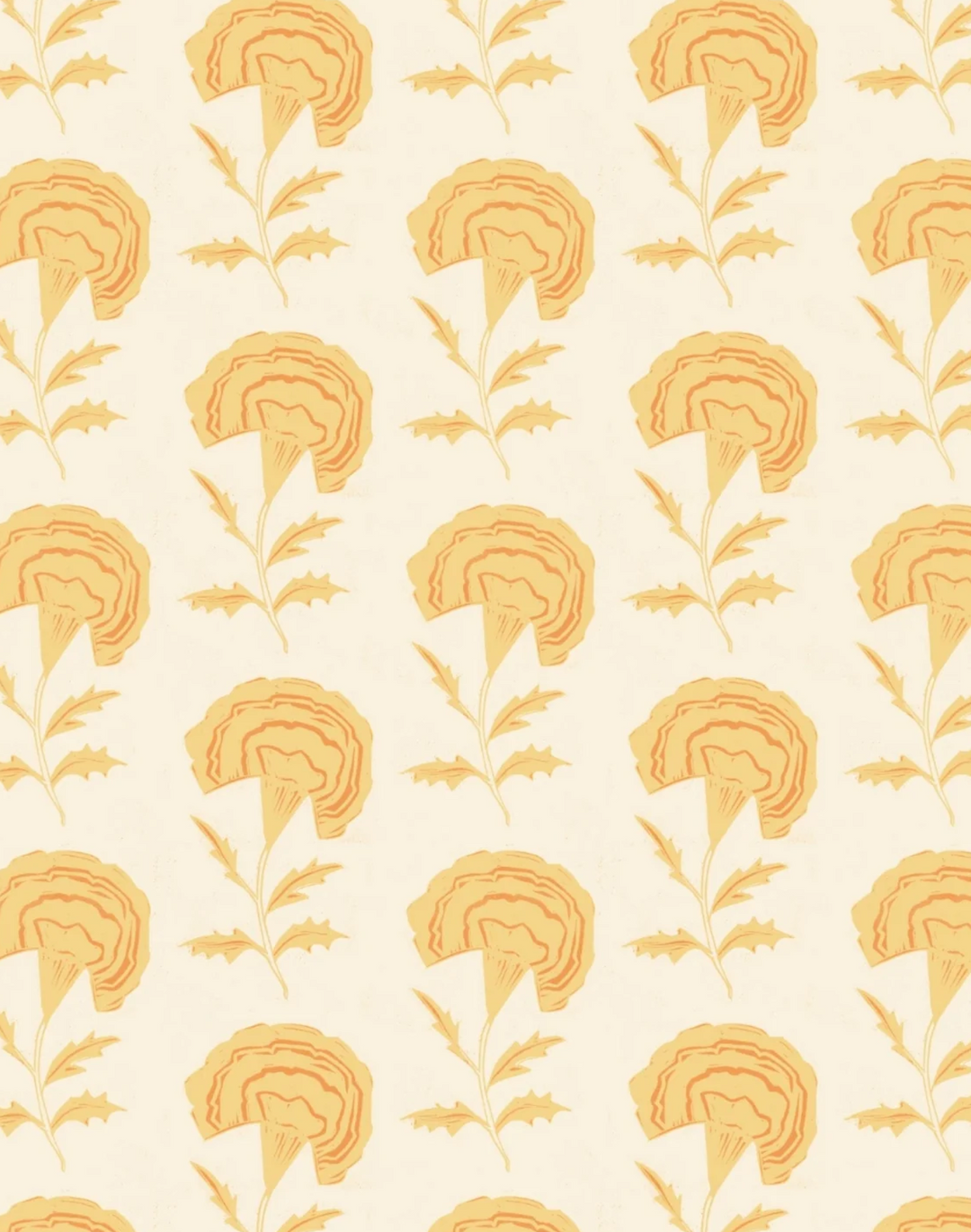 Marigold, Yellow - Linen Fabric