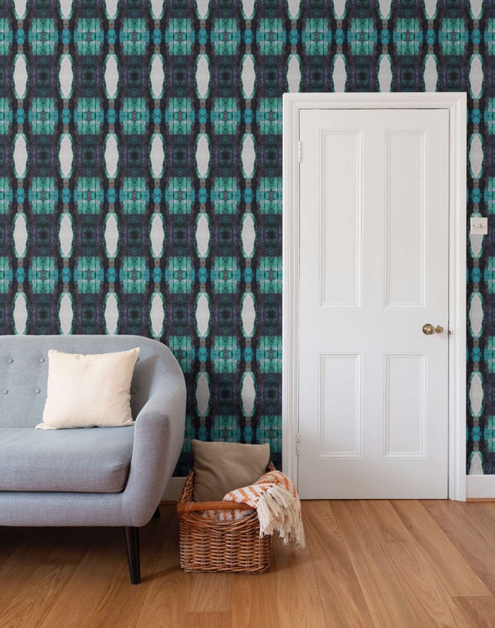 Mod Plaid 3, Aquamarine