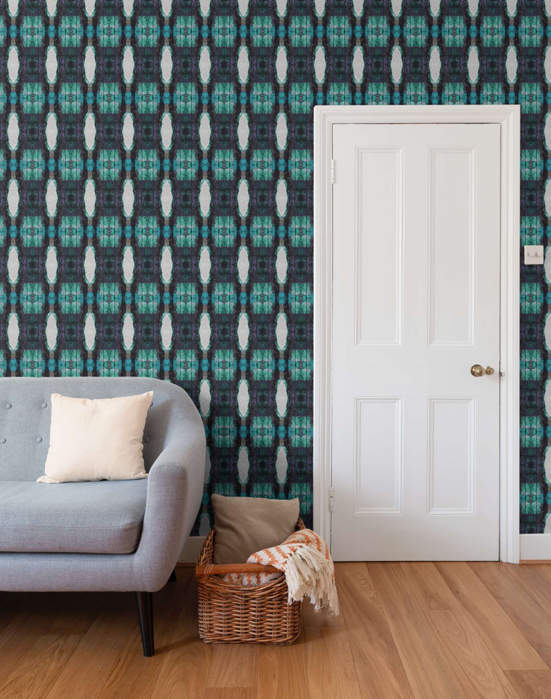 Mod Plaid 4, Aquamarine