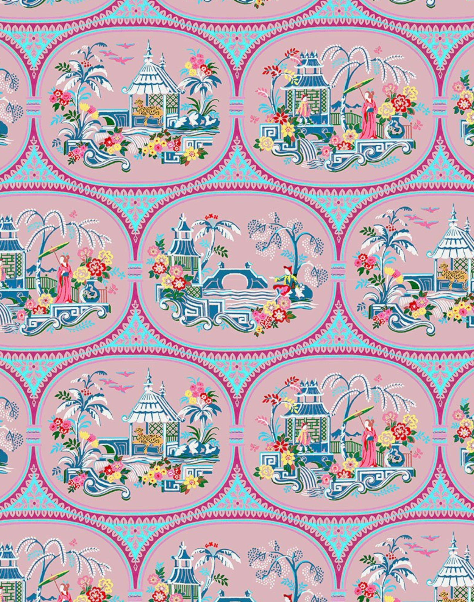 Modern Chinois, Pink – The Pattern Collective