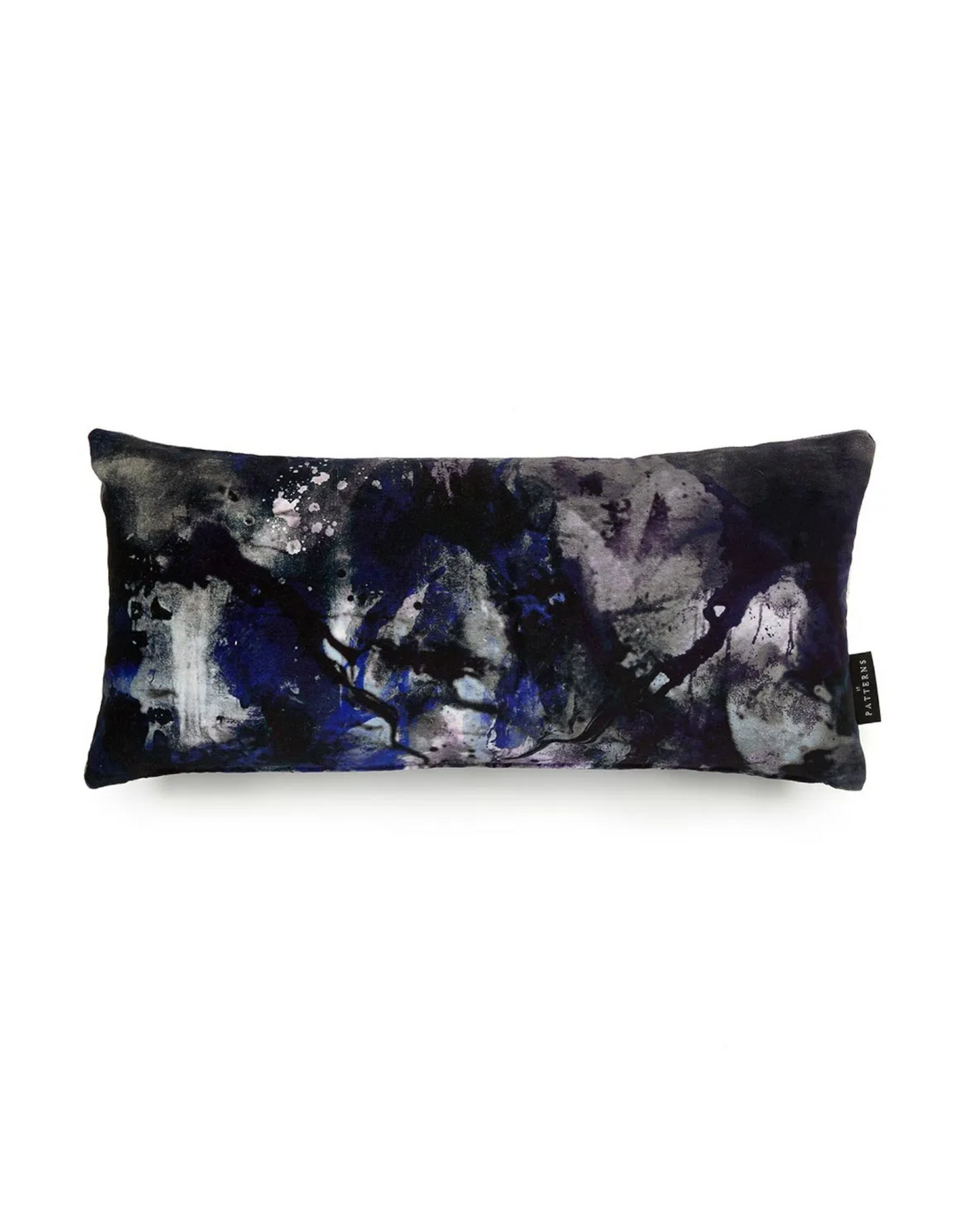 17 Patterns Nebulous Infinity Black & Blue Lumbar Cushion
