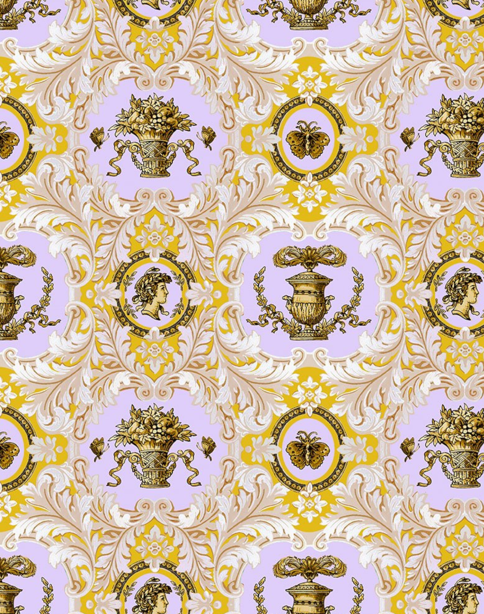 Neo Renaissance, Lilac & Chartreuse – The Pattern Collective