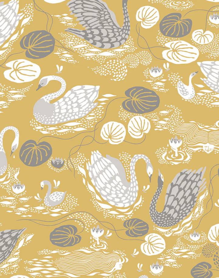 Noble Nymphs Fabric, Yellow