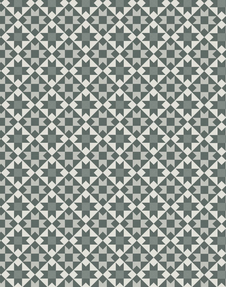 Ohio Star Quilt Block, Sage