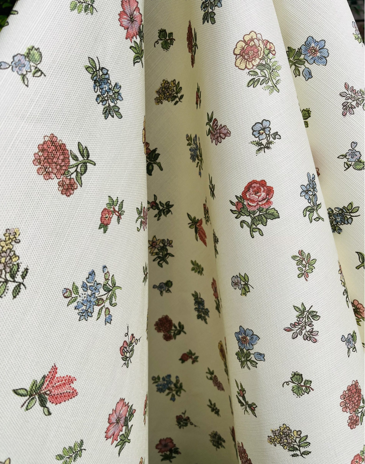 Olivia, Antique Cream - Linen Fabric