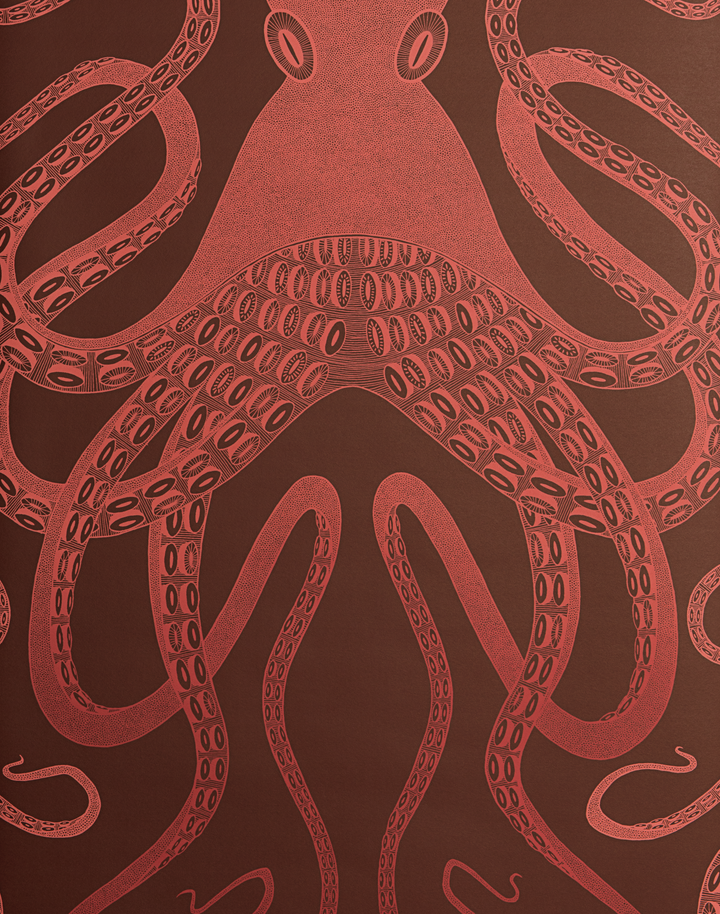 Ombre Octopus, Coral / Umber