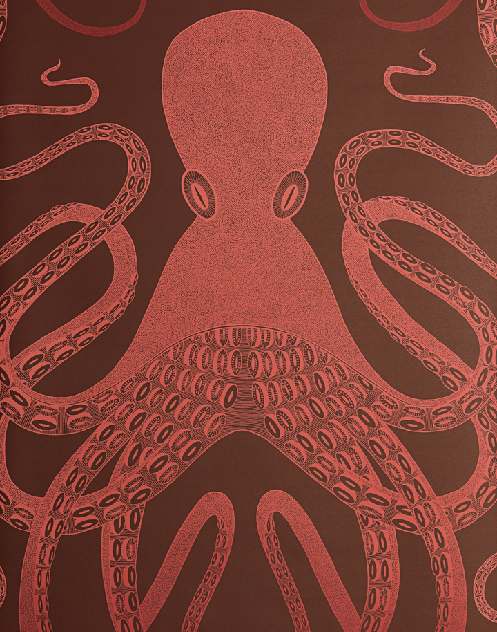 Ombre Octopus, Coral / Umber