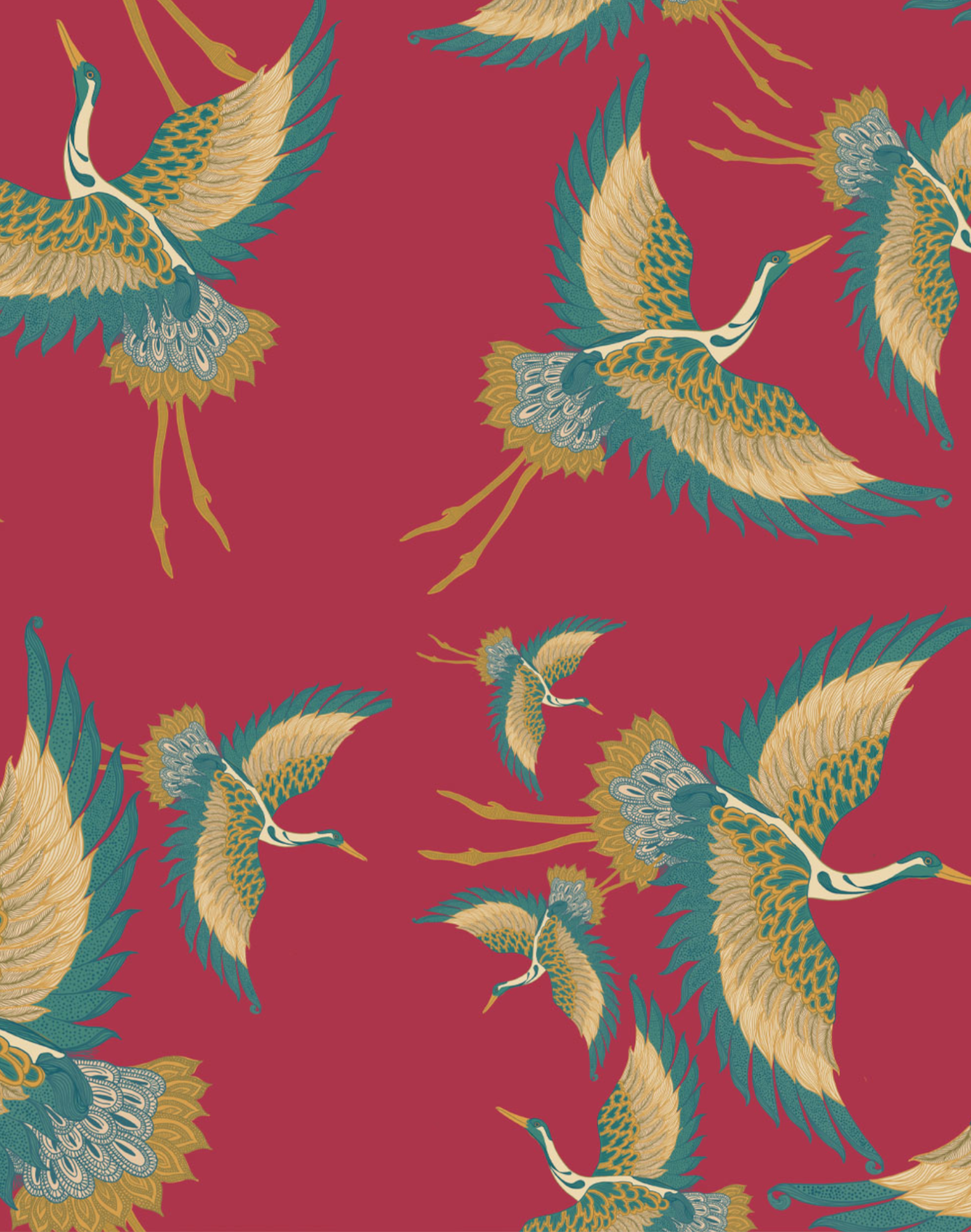Chhamas Pattern Pachamama, Crimson – The Pattern Collective