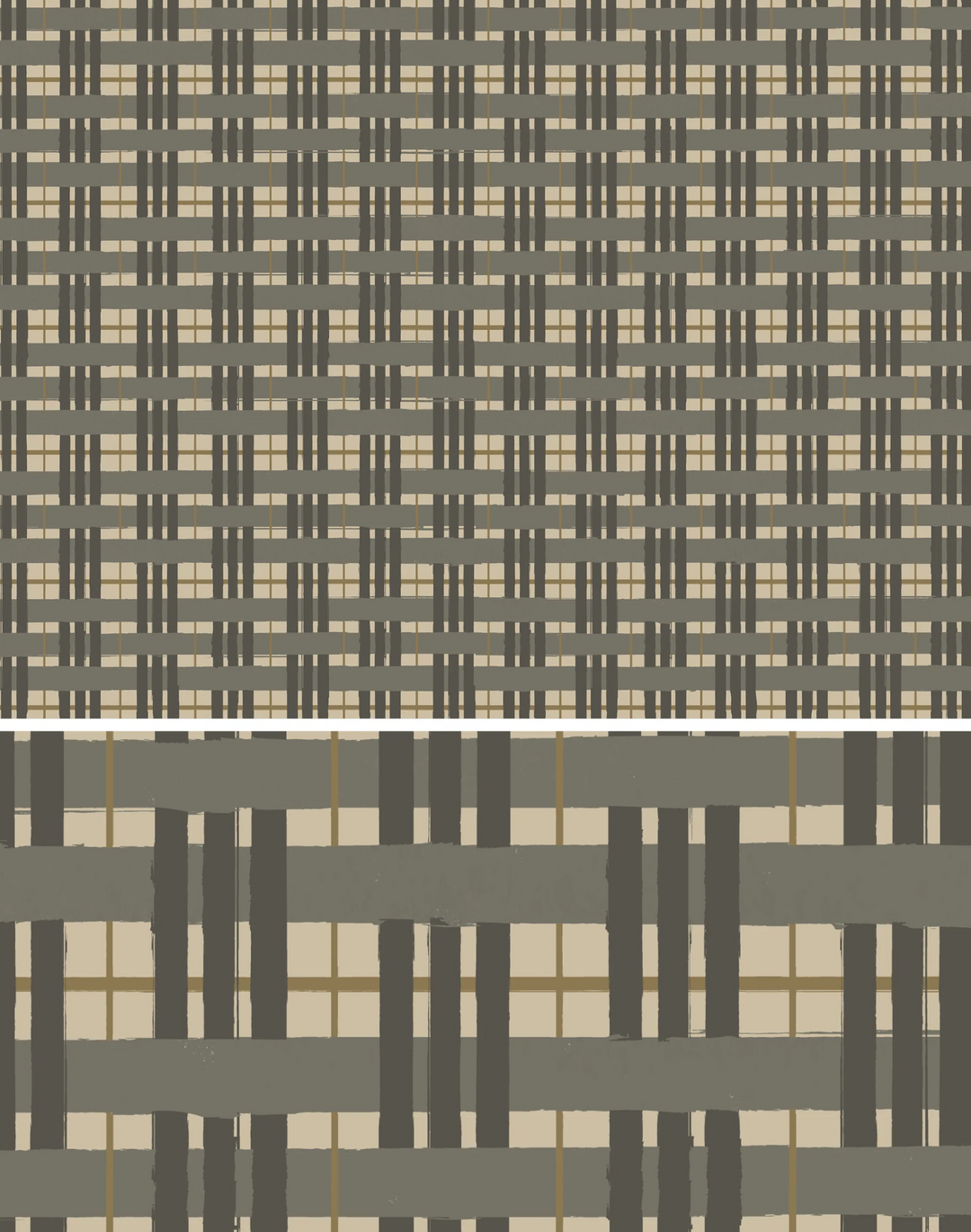 Painterly Plaid, Gravel
