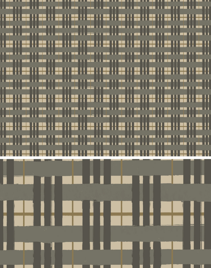 Painterly Plaid, Gravel