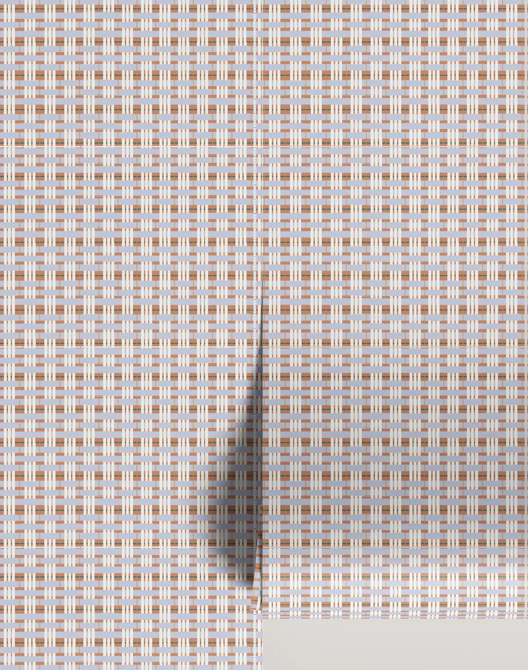 Painterly Plaid, Peach