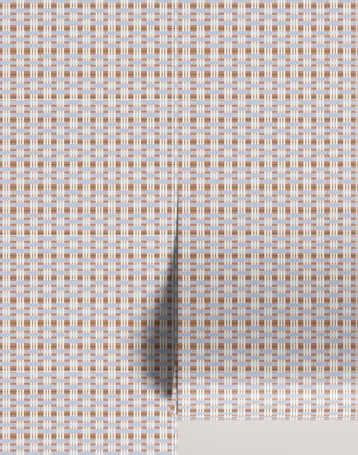 Painterly Plaid, Peach