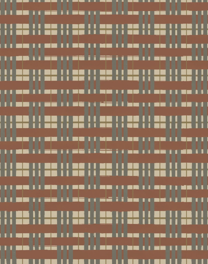 Painterly Plaid, Rust