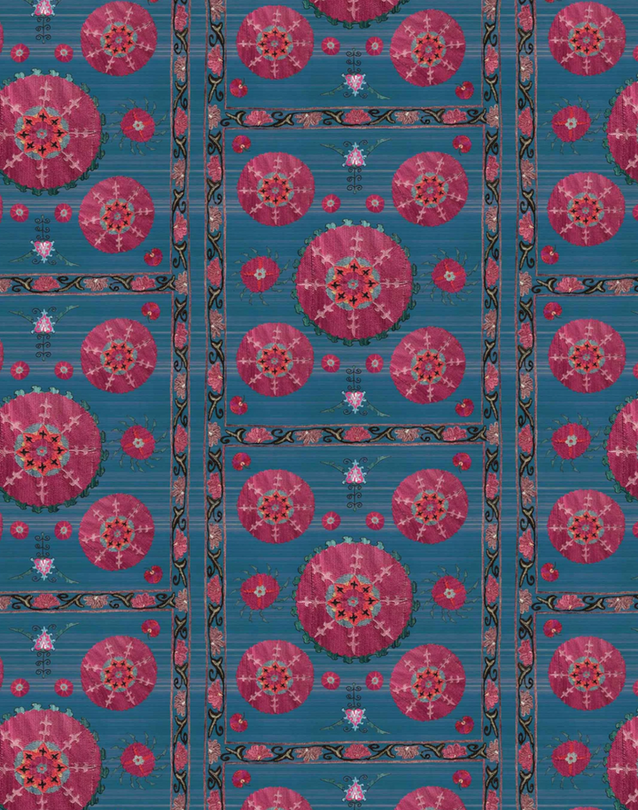 Paris Suzani, Azure Blue