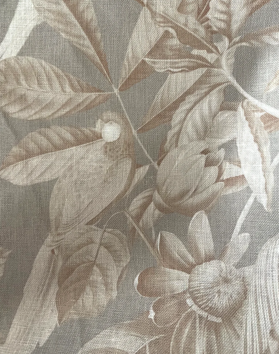 Passiflora Linen Fabric, Ammonite