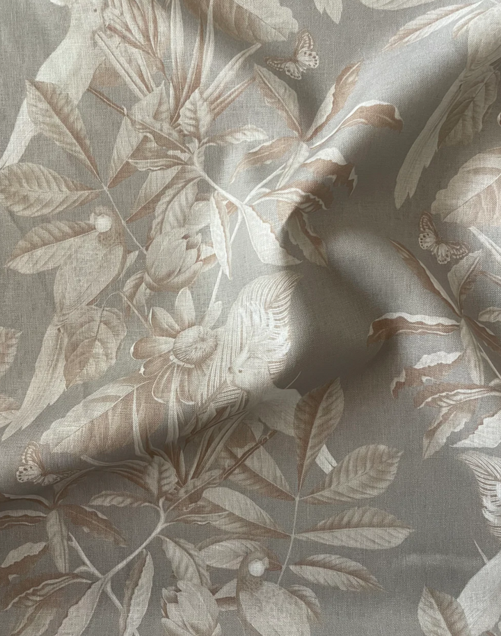 Passiflora Linen Fabric, Ammonite