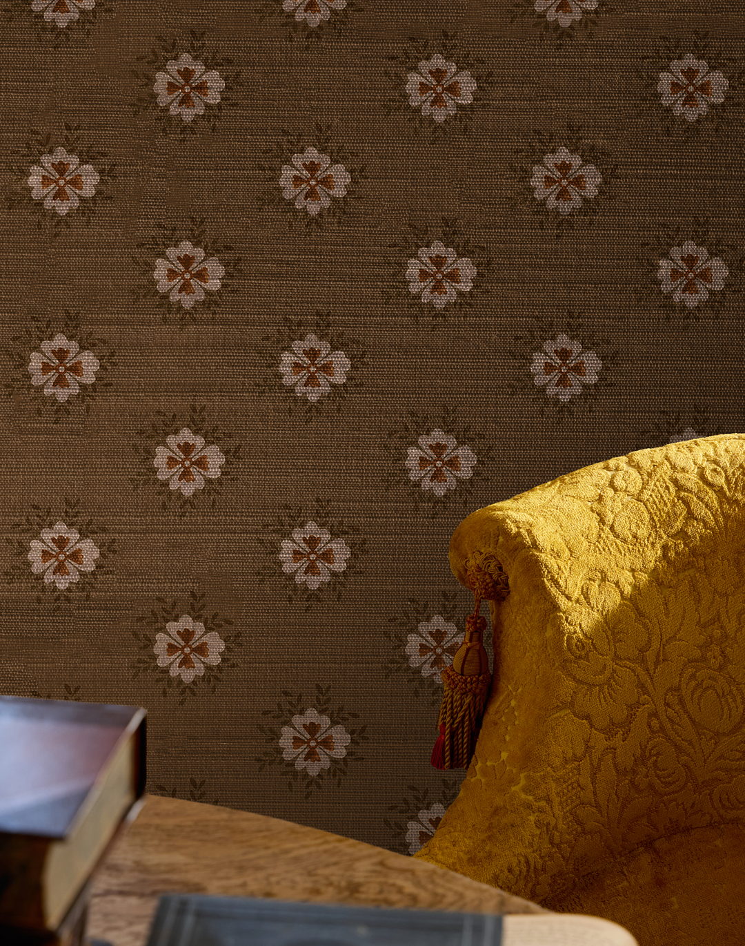 Petals Grasscloth, Cashmere Cream WPLN0169RGC