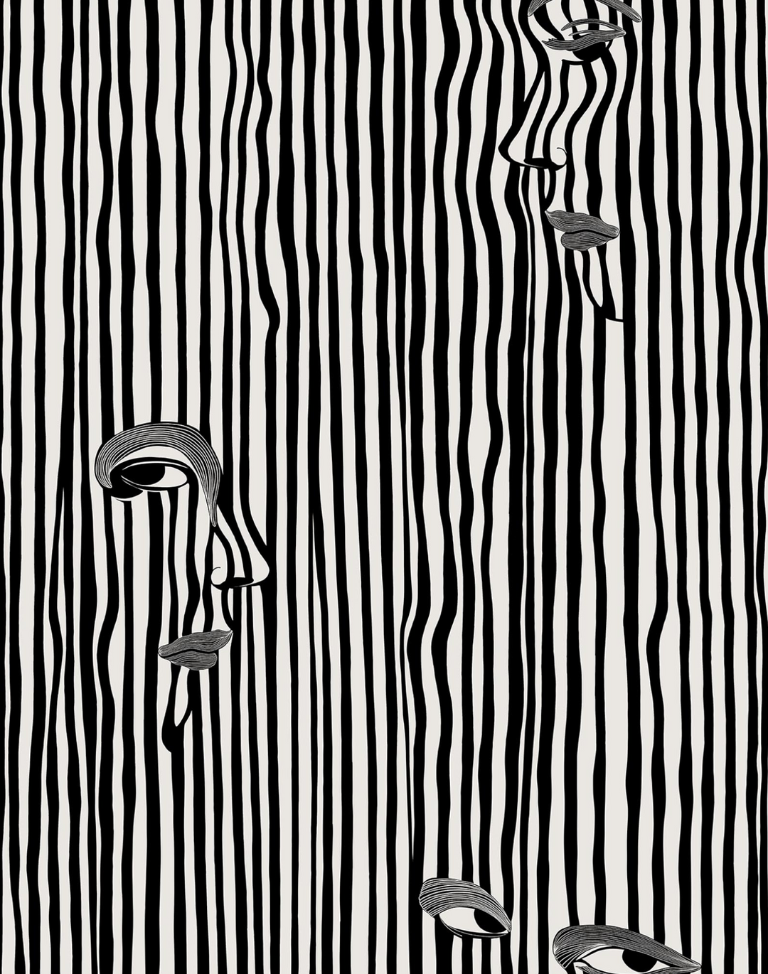 Picasso Stripe, Black