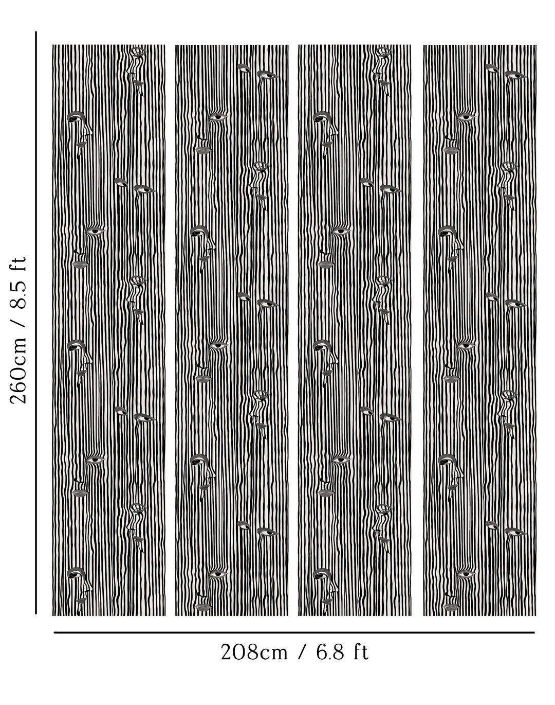 Picasso Stripe, Black