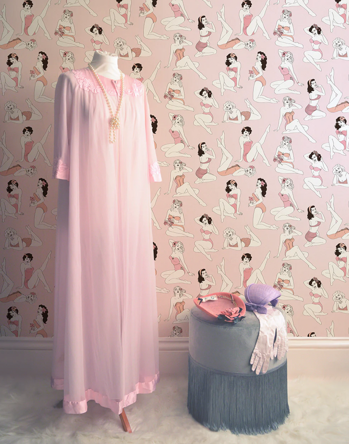 Pin-Up Wallpaper, Rose Blush