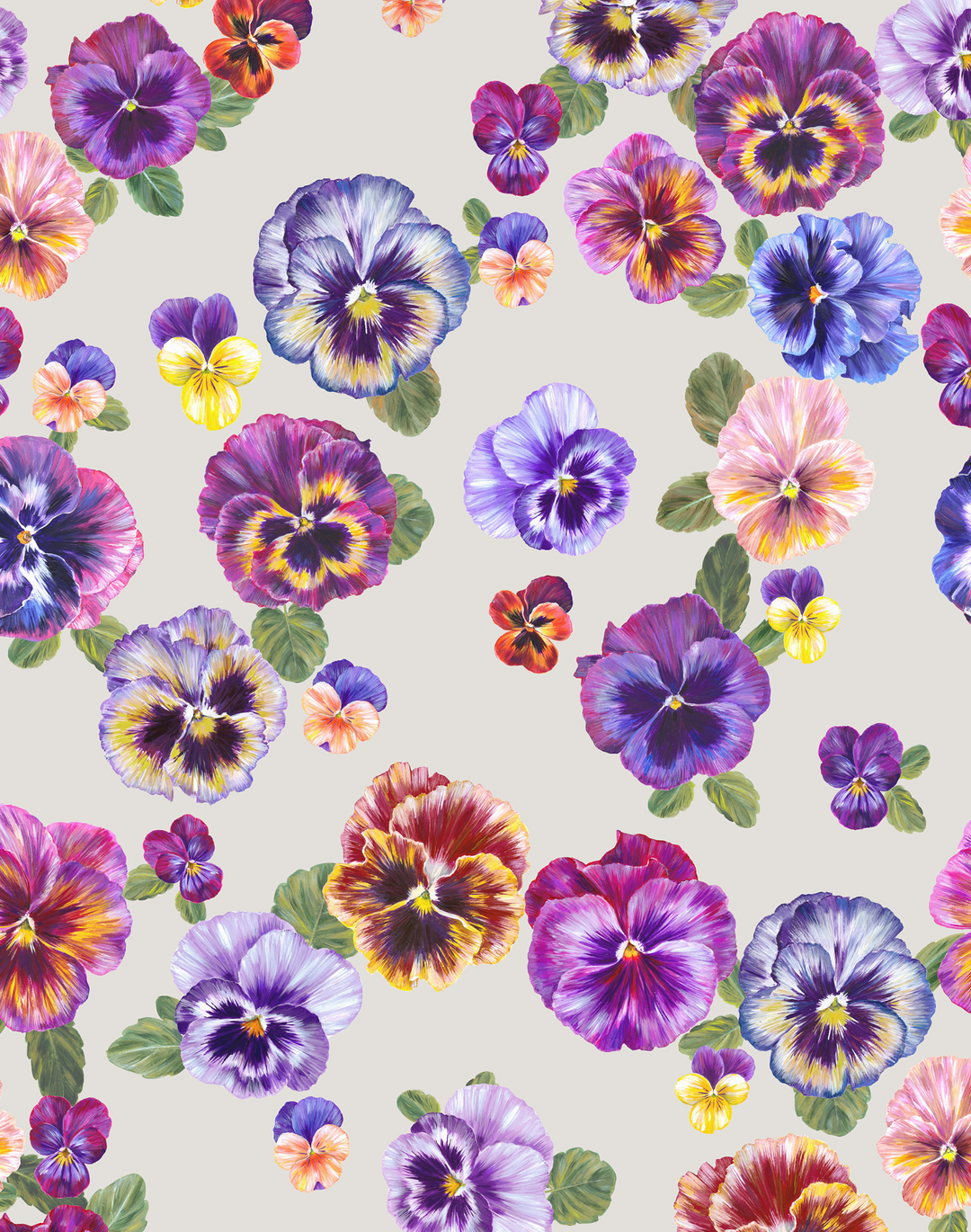 Plethora of Pansies, Stone - Linen Oyster