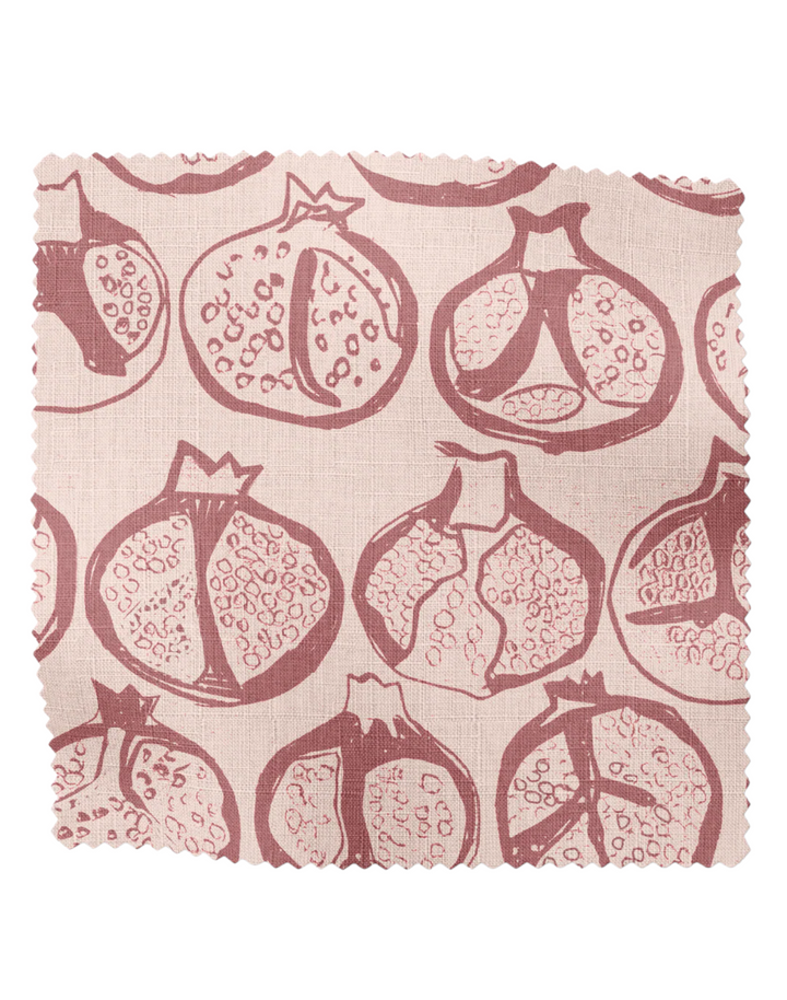 Pomegranate, Dusk Poms - Linen Fabric