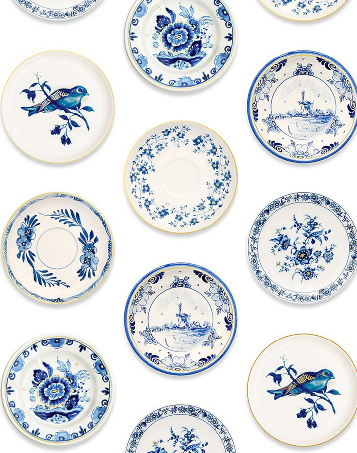 Porcelain, Blue & Gold
