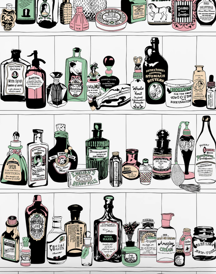 Potions Wallpaper, Powder Room