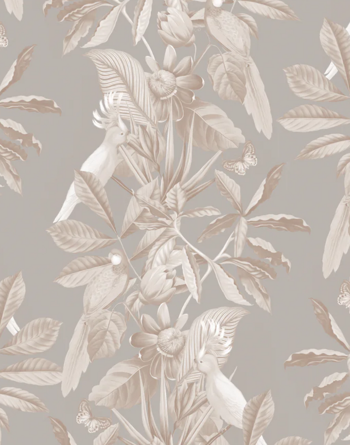 Passiflora Linen Fabric, Ammonite