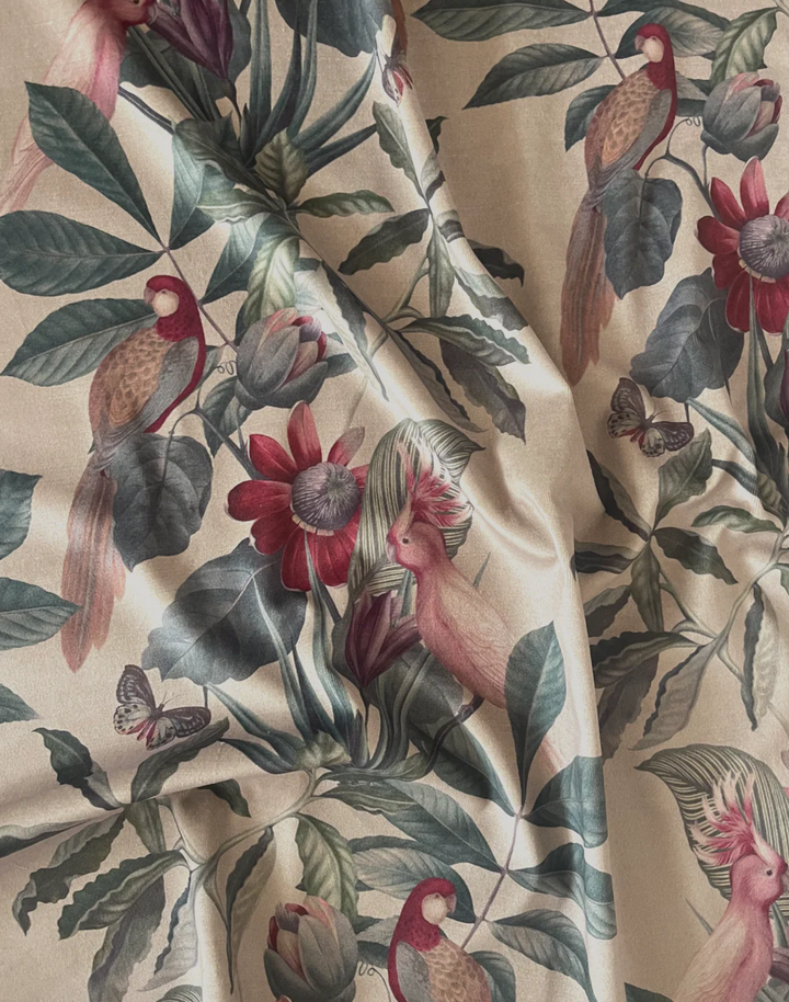 Passiflora Velvet Fabric, Antique