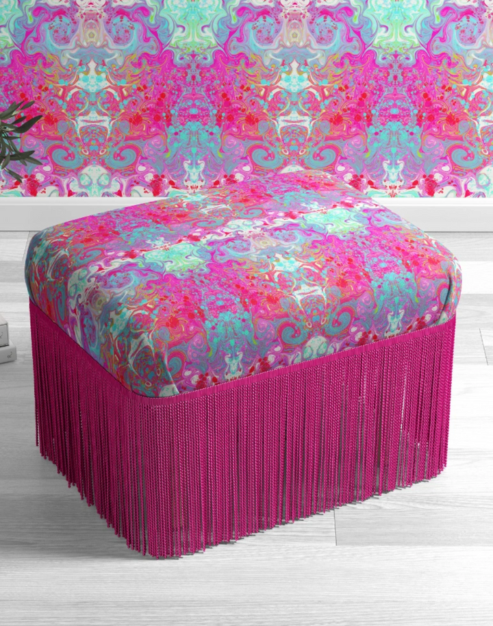 Psychedelic Pop, Bubblegum Velvet Fabric