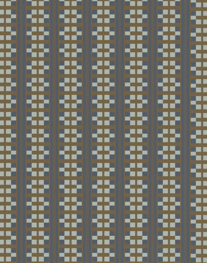 Quilt Block Stripe, Faded Navy