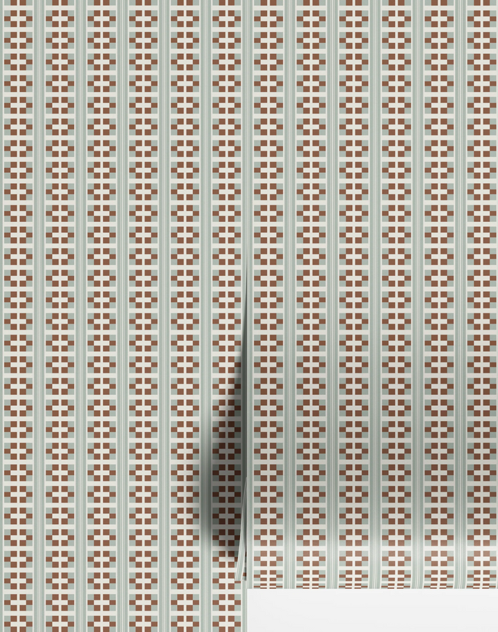 Quilt Block Stripe, Rust
