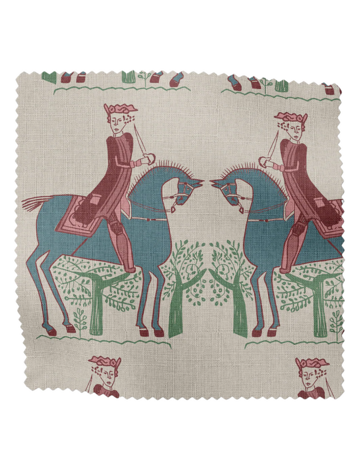 Red Coat - Linen Fabric