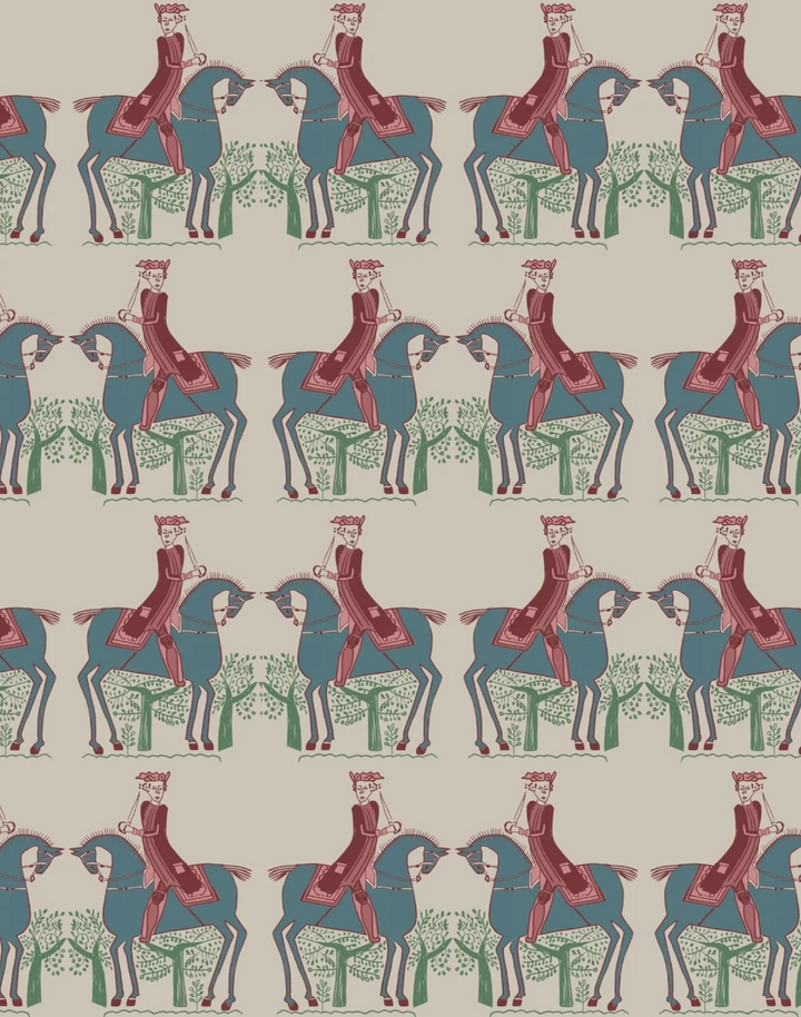 Red Coat - Linen Fabric