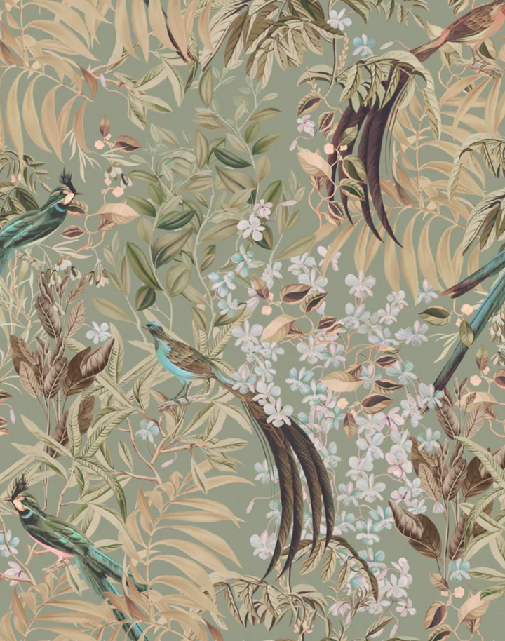 Resplendent Woods Velvet Fabric, Willow