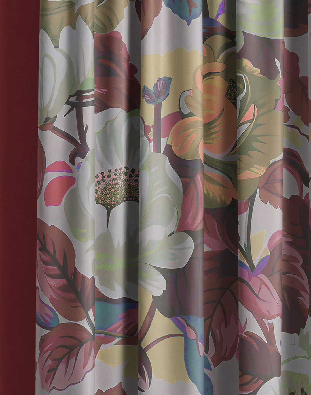 Rococo Roses, Claret Fabric – The Pattern Collective