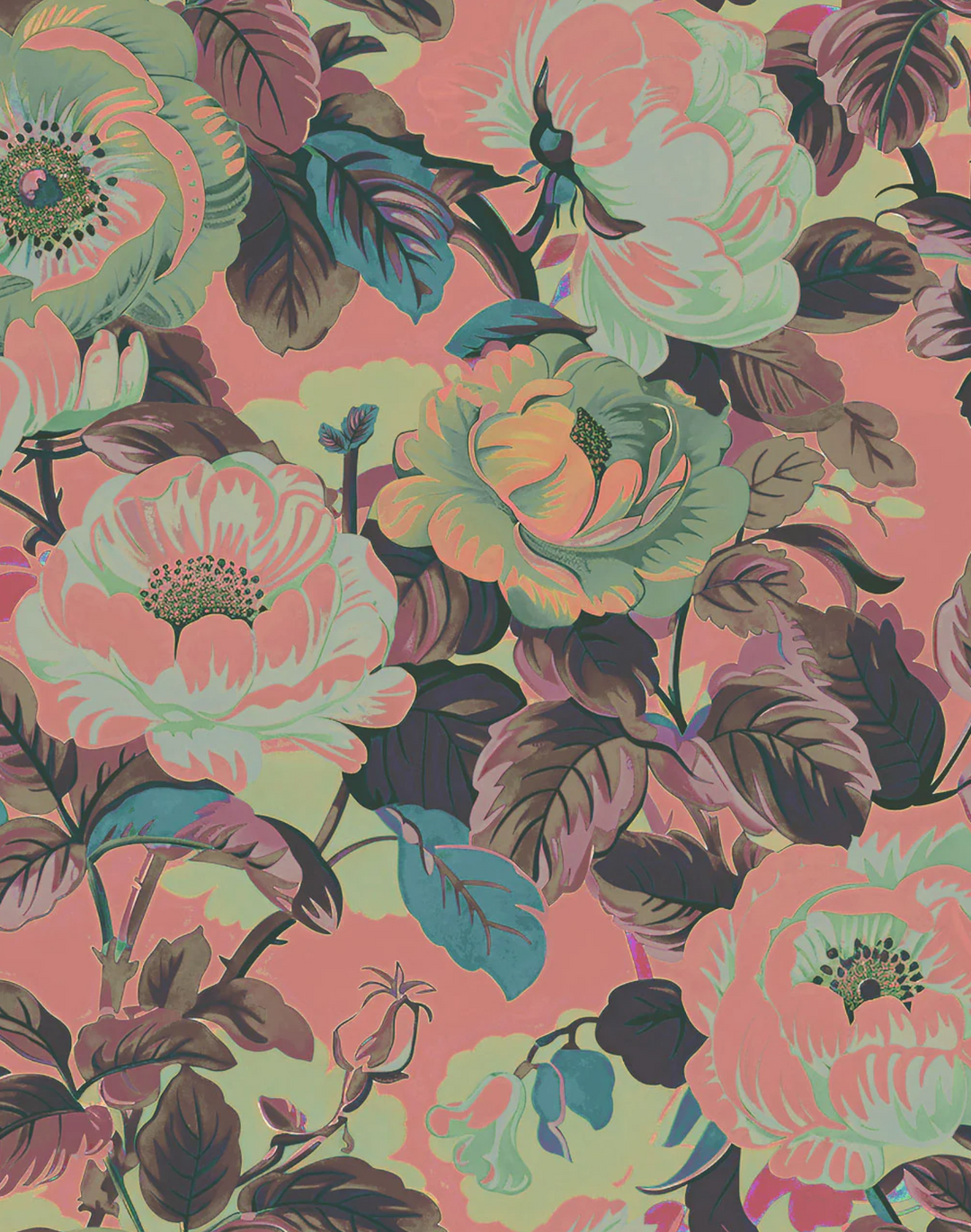Roses Drawings Rococo Rococo Roses, Posy – The Pattern Collective
