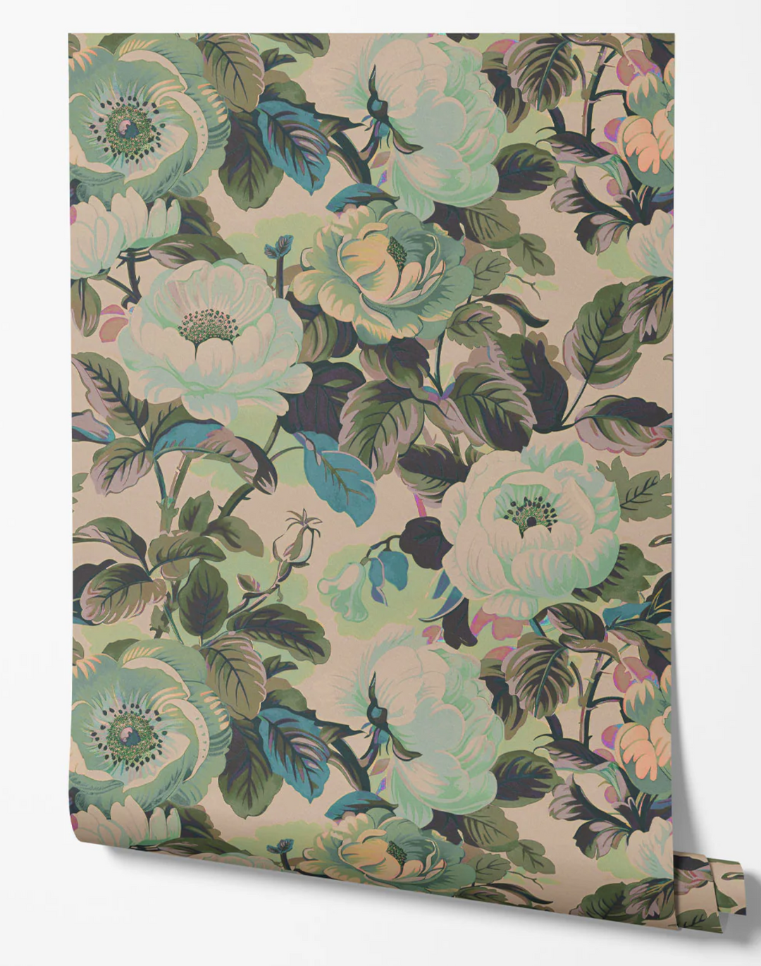 Rococo Roses Designs Rococo Roses, Sage – The Pattern Collective
