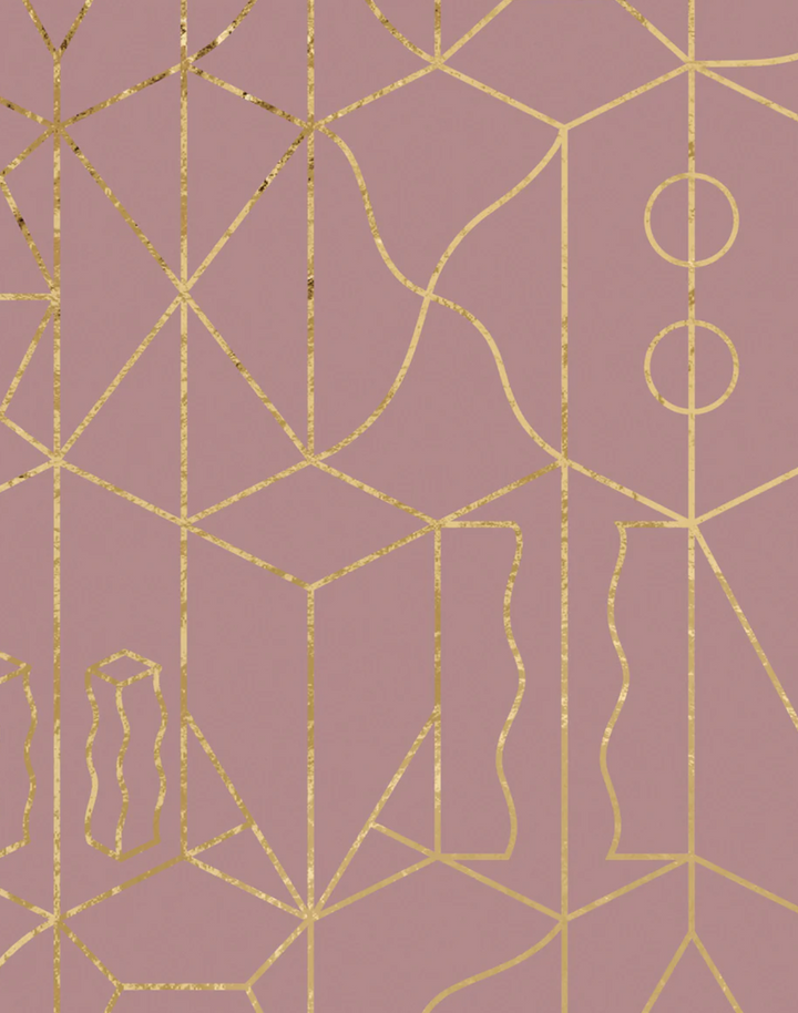 SUZ-11 Never Ending Gold Foil, Pink by Suzan Hijink