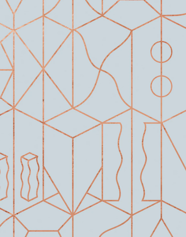 SUZ-13 Never Ending Copper Foil, Blue by Suzan Hijink